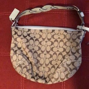 Original brown and blue coach vintage bag